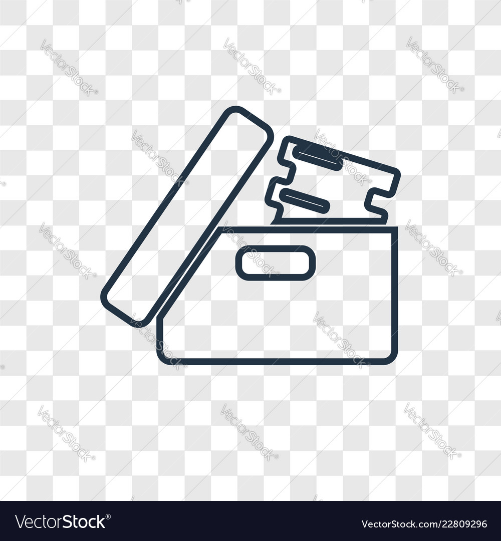 Storage concept linear icon isolated