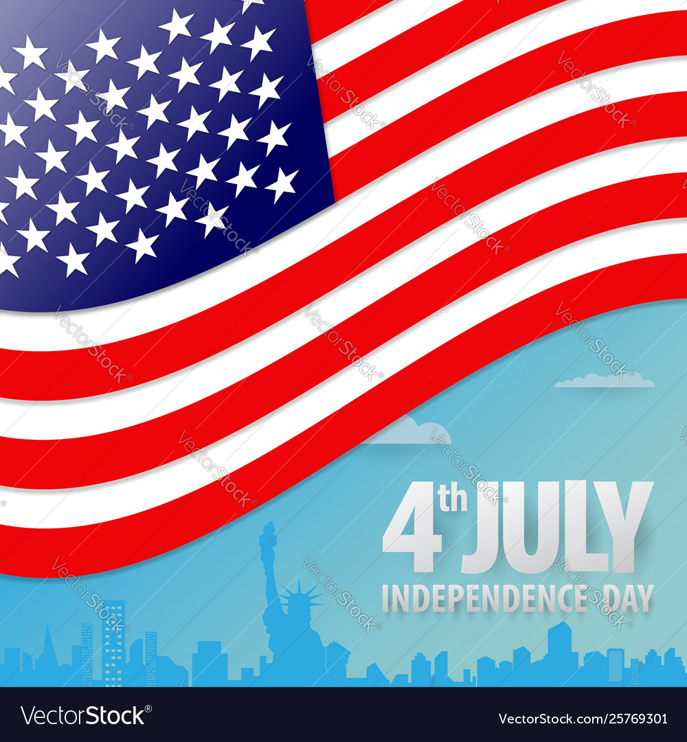 American independence day paper cut design