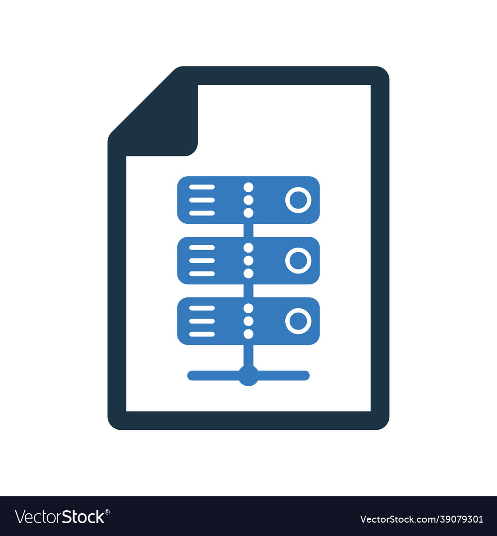 Database document icon simple flat design concept