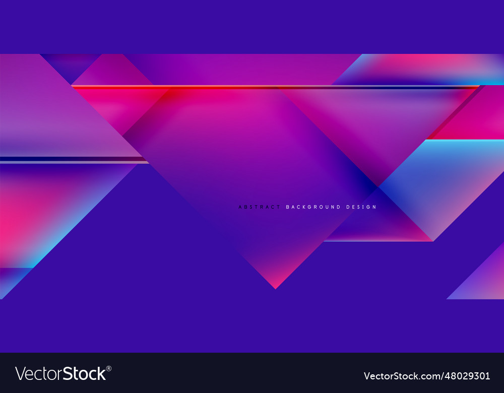 Dynamic triangle design with fluid gradient colors vector image Dynamic triangle design with fluid gradient colors