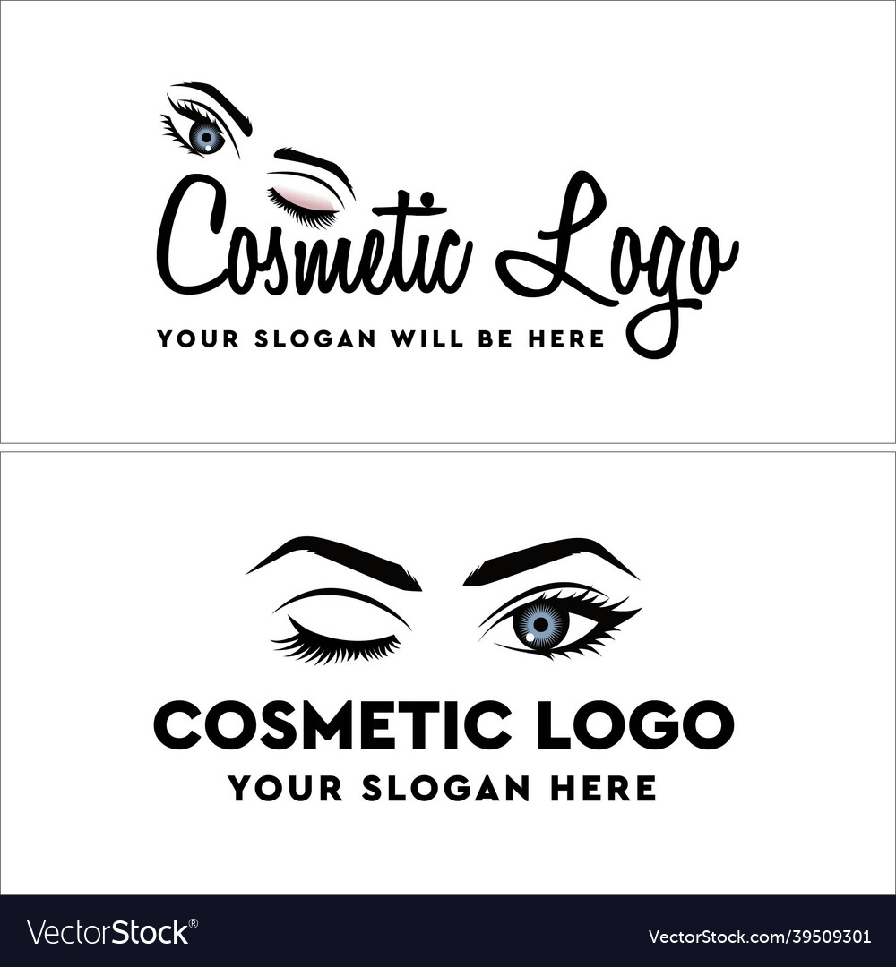 Eyelash Beauty Logo - Black Line Art