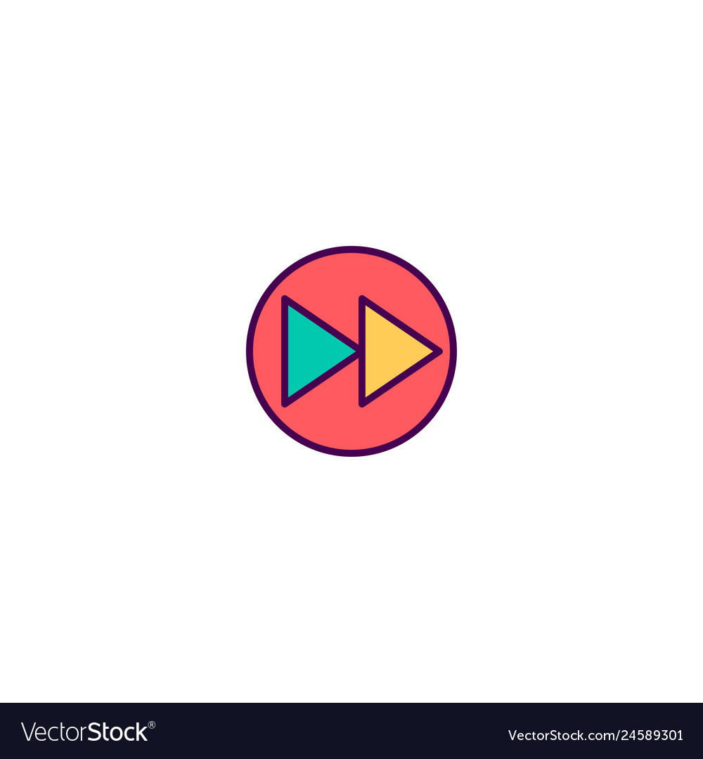 Fast forward icon design essential vector image Fast forward icon design essential