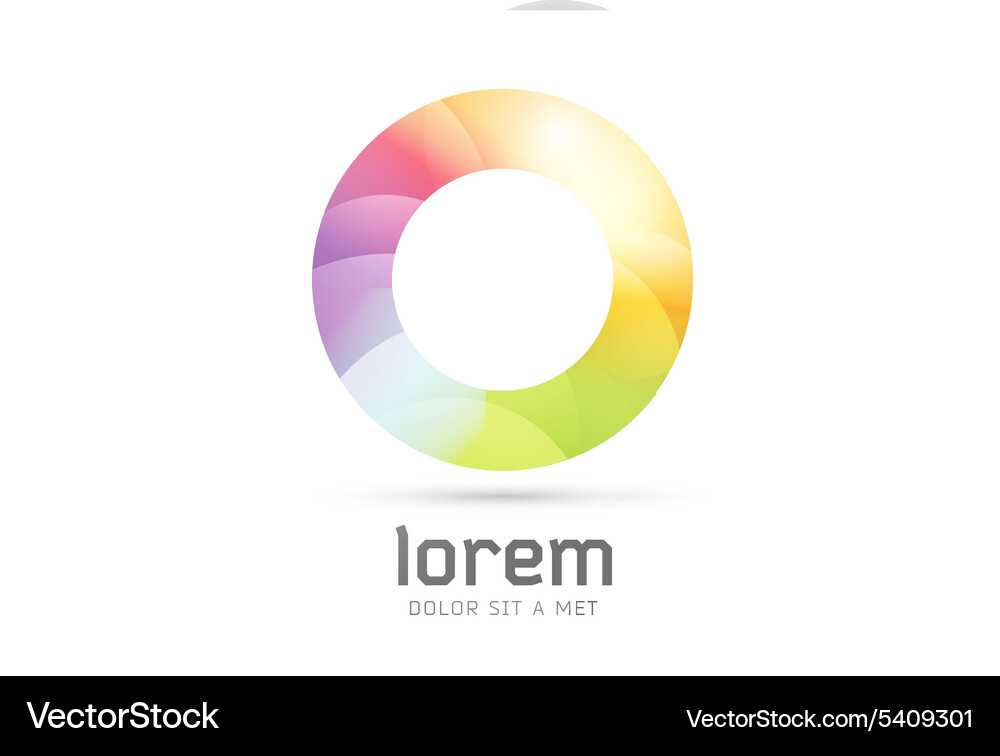 Logo template abstract circle shape Royalty Free Vector