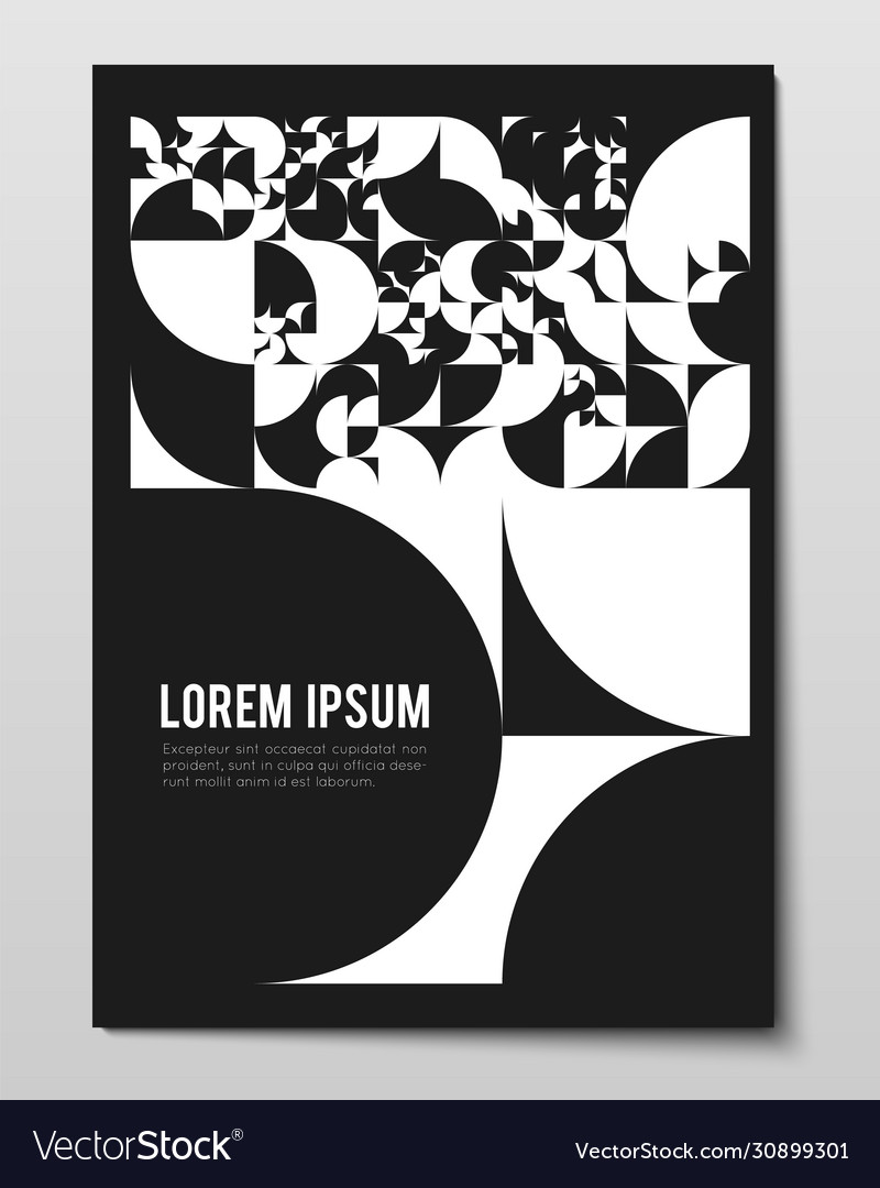 Minimalistic poster with simple shapes vector image Minimalistic poster with simple shapes