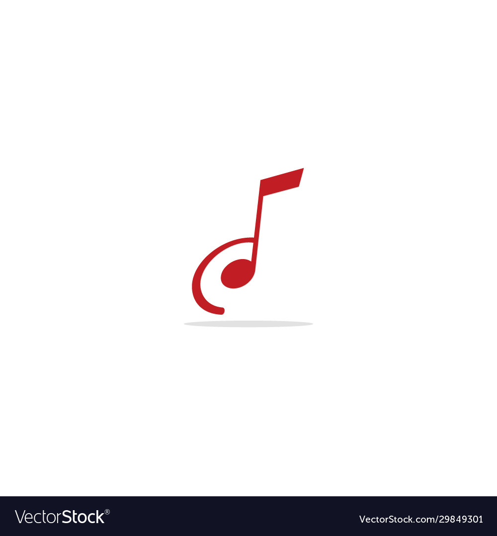 Music note logo Royalty Free Vector Image - VectorStock