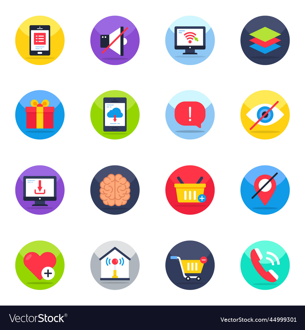 Pack of ui and ux flat icons