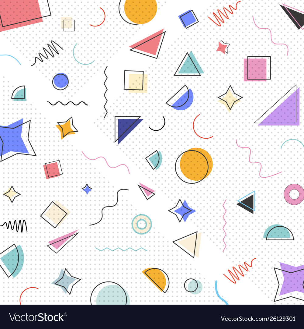 Retro Memphis Pattern Background