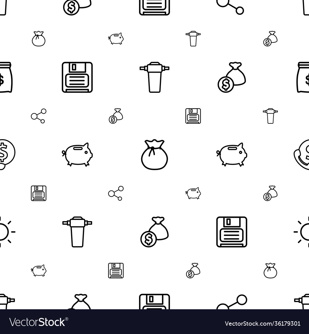 Save icons pattern seamless white background