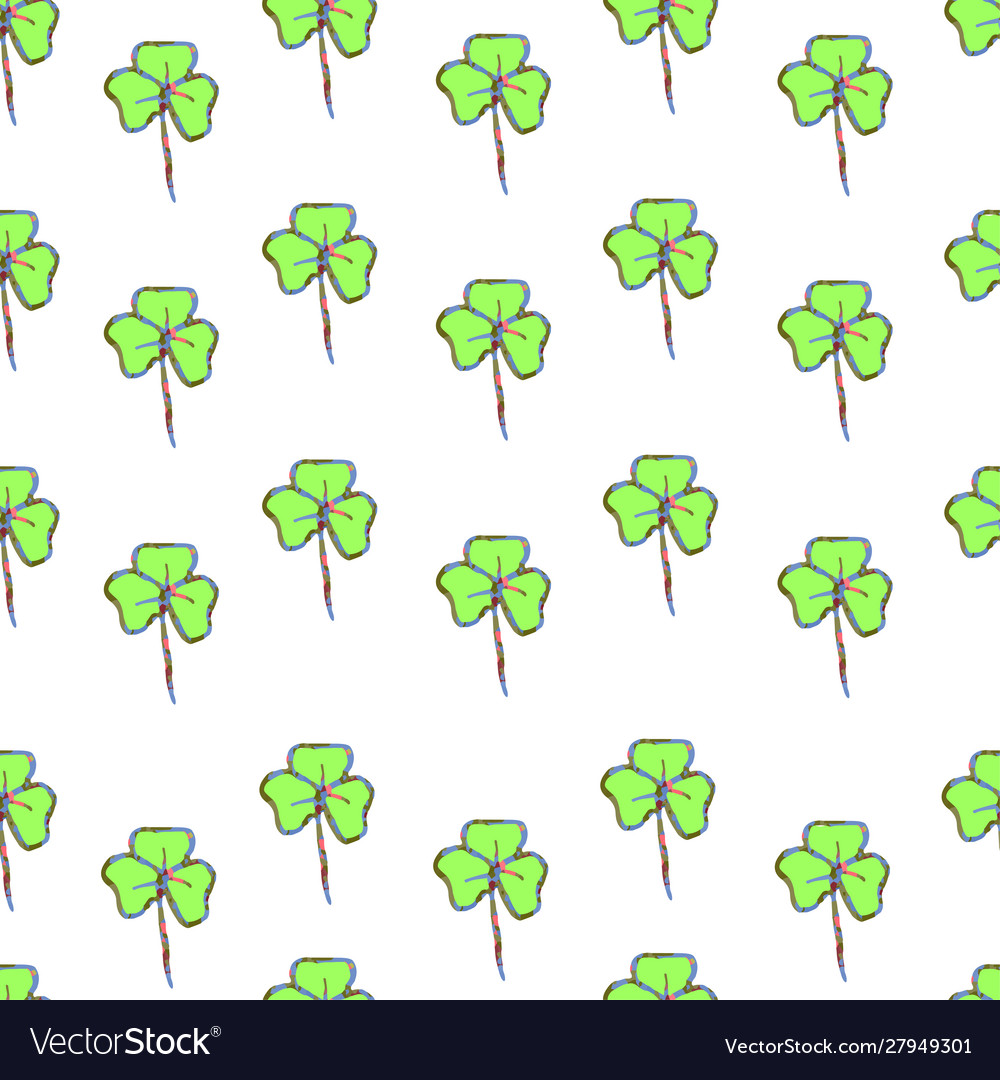 Seamless pattern with clover vector image Seamless pattern with clover