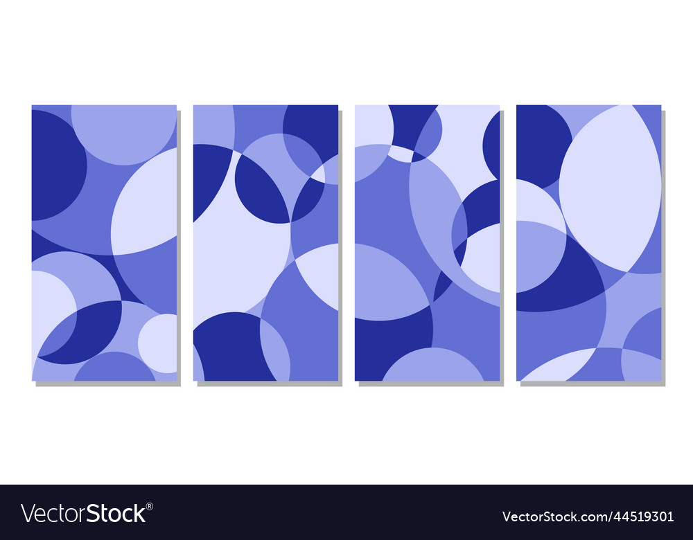Set of geometric abstract round shape background