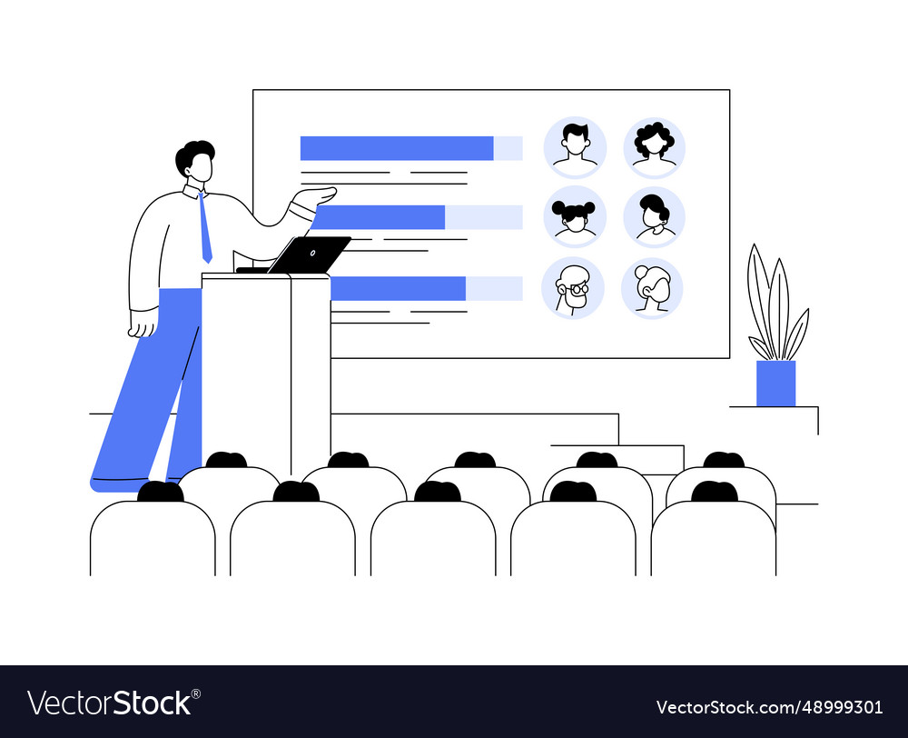Survey data presentation abstract concept vector image Survey data presentation abstract concept