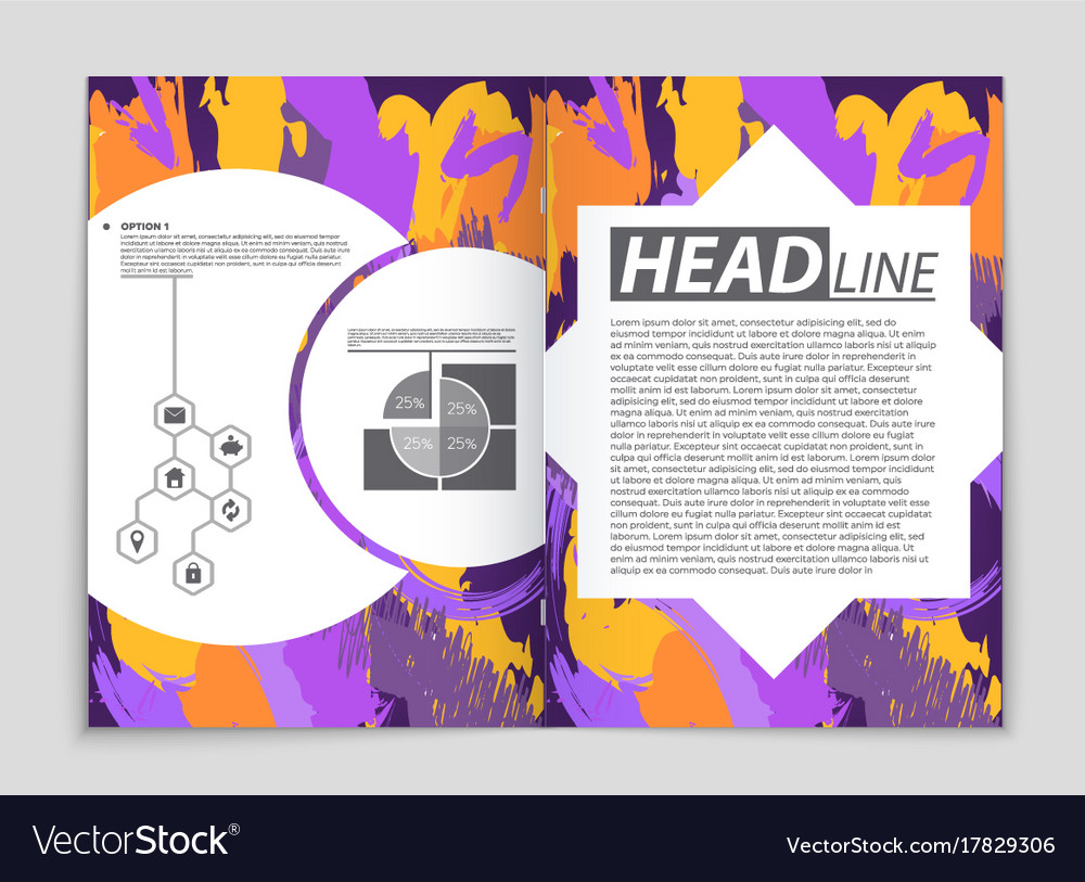 Abstract layout background set for art