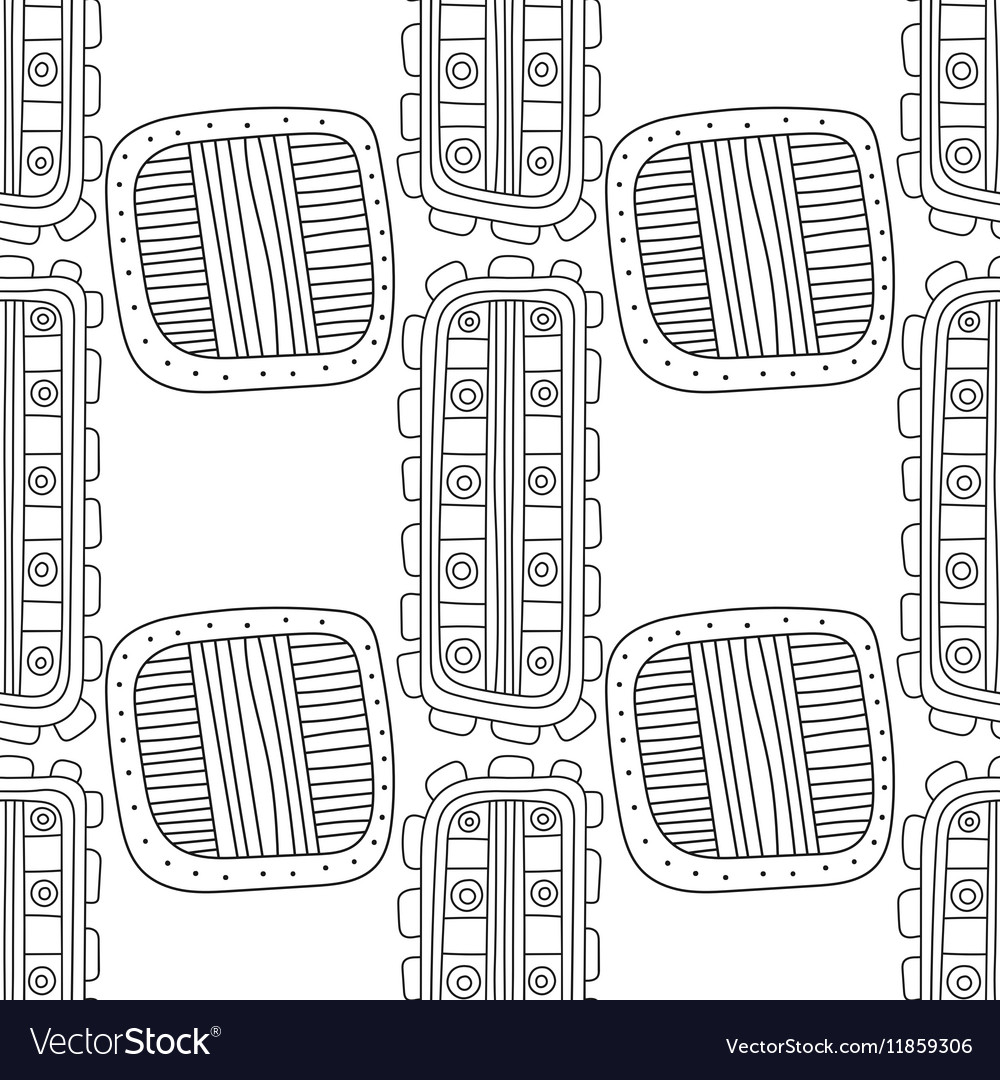 Black and white decorative seamless pattern