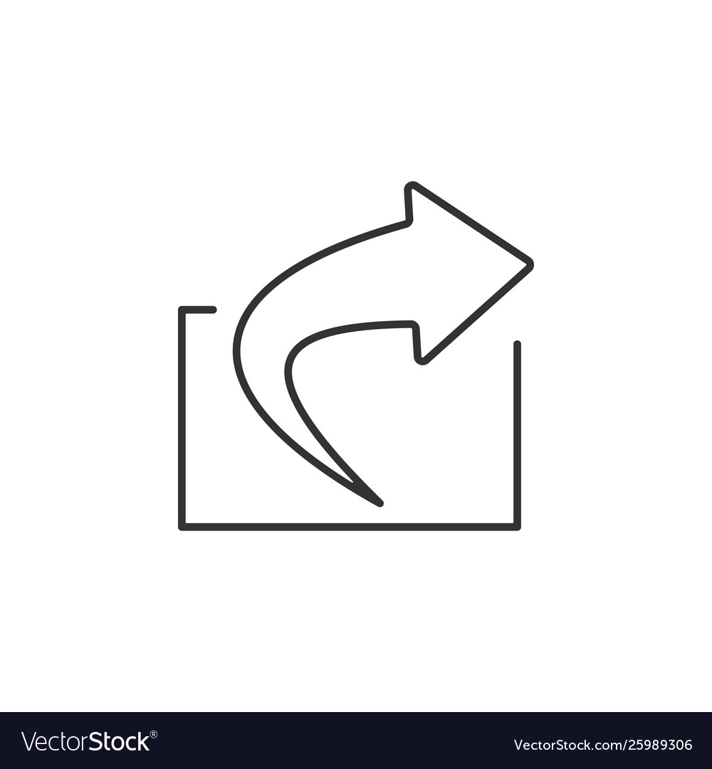 Export share line icon simple modern flat vector image Export share line icon simple modern flat