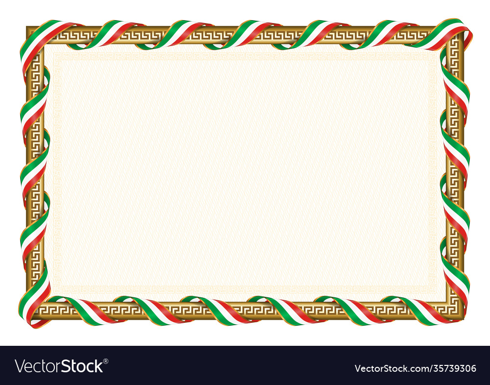 Horizontal frame and border with congo flag Vector Image Horizontal frame and border with congo flag