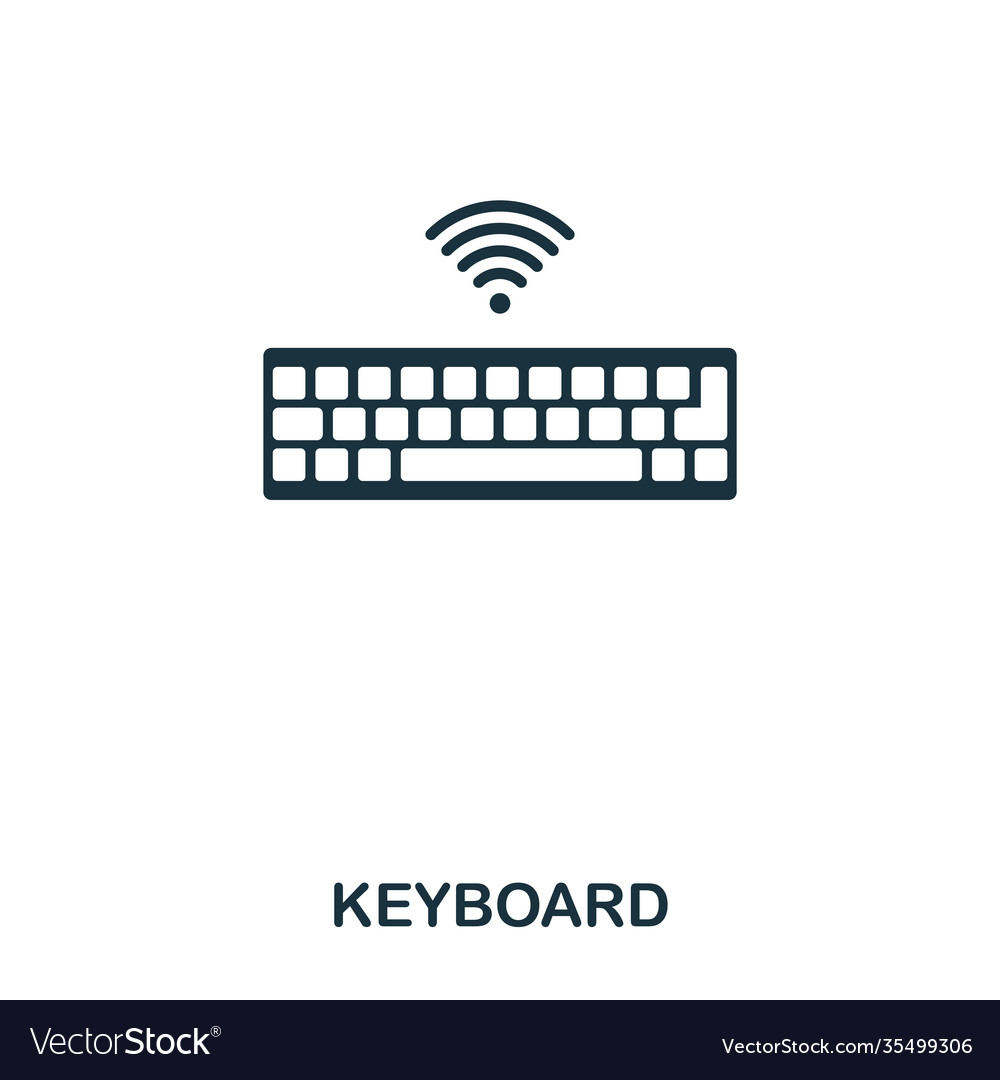 Keyboard icon line style design ui