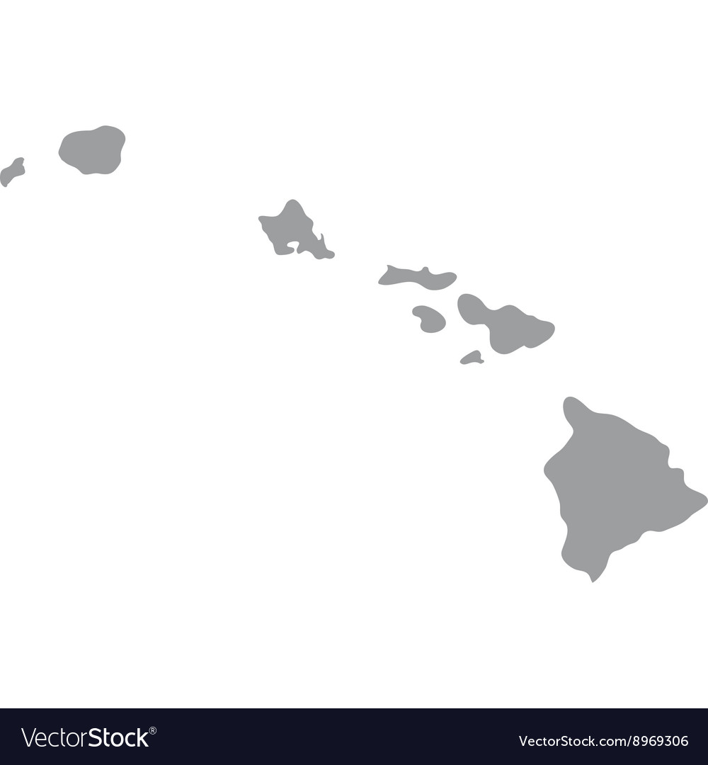 Map of the us state hawaii Royalty Free Vector Image