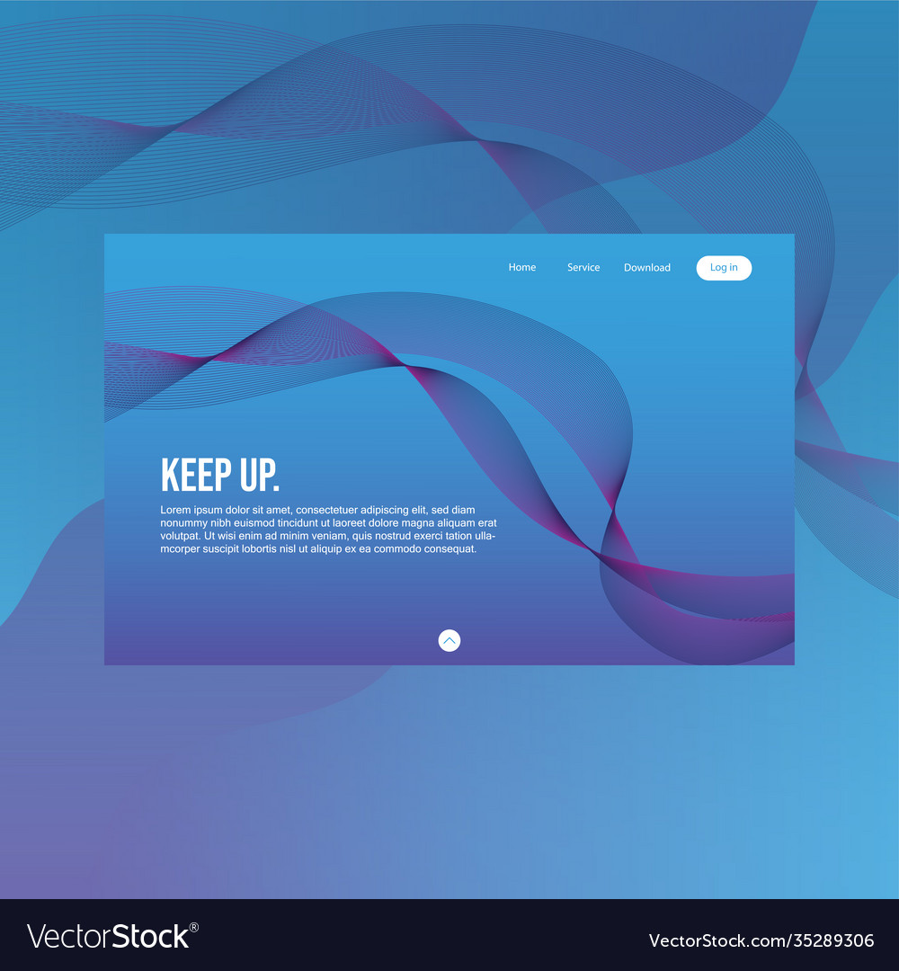 Modern Website Header with Line Flow