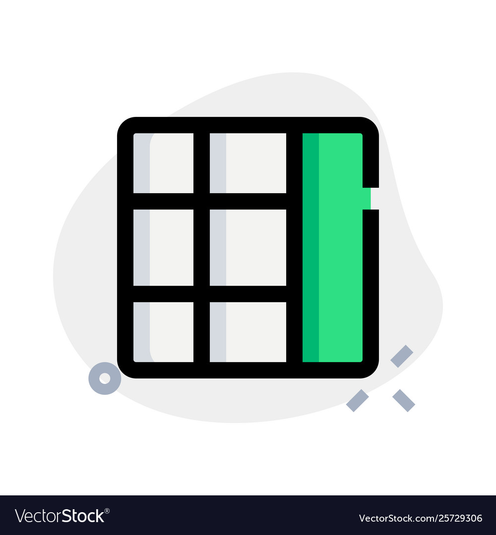 Net square grid with right content bar