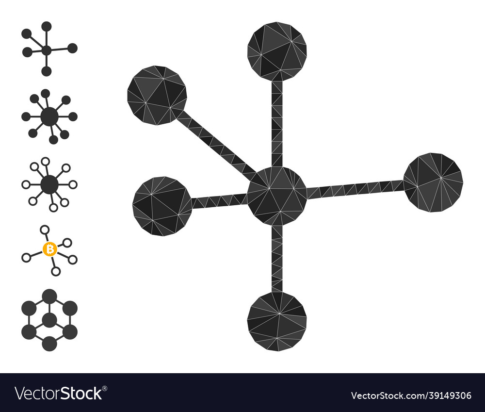 Node connections triangle icon and other icons