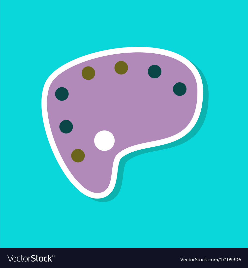 Paper sticker on stylish background palette