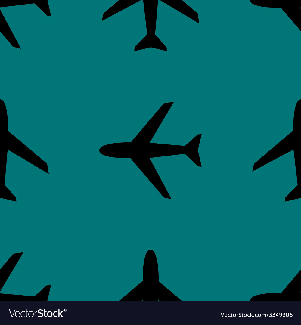 Plane web icon flat design seamless pattern