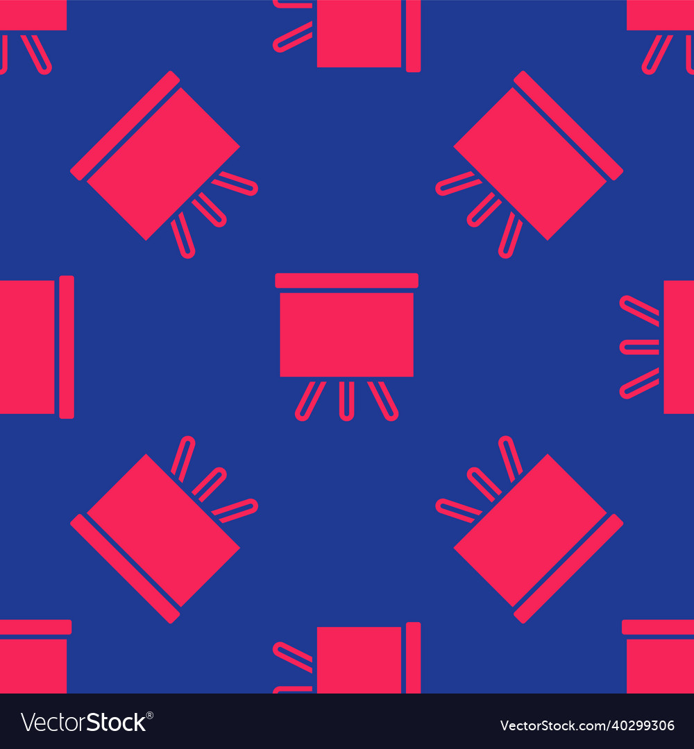 Red chalkboard icon isolated seamless pattern