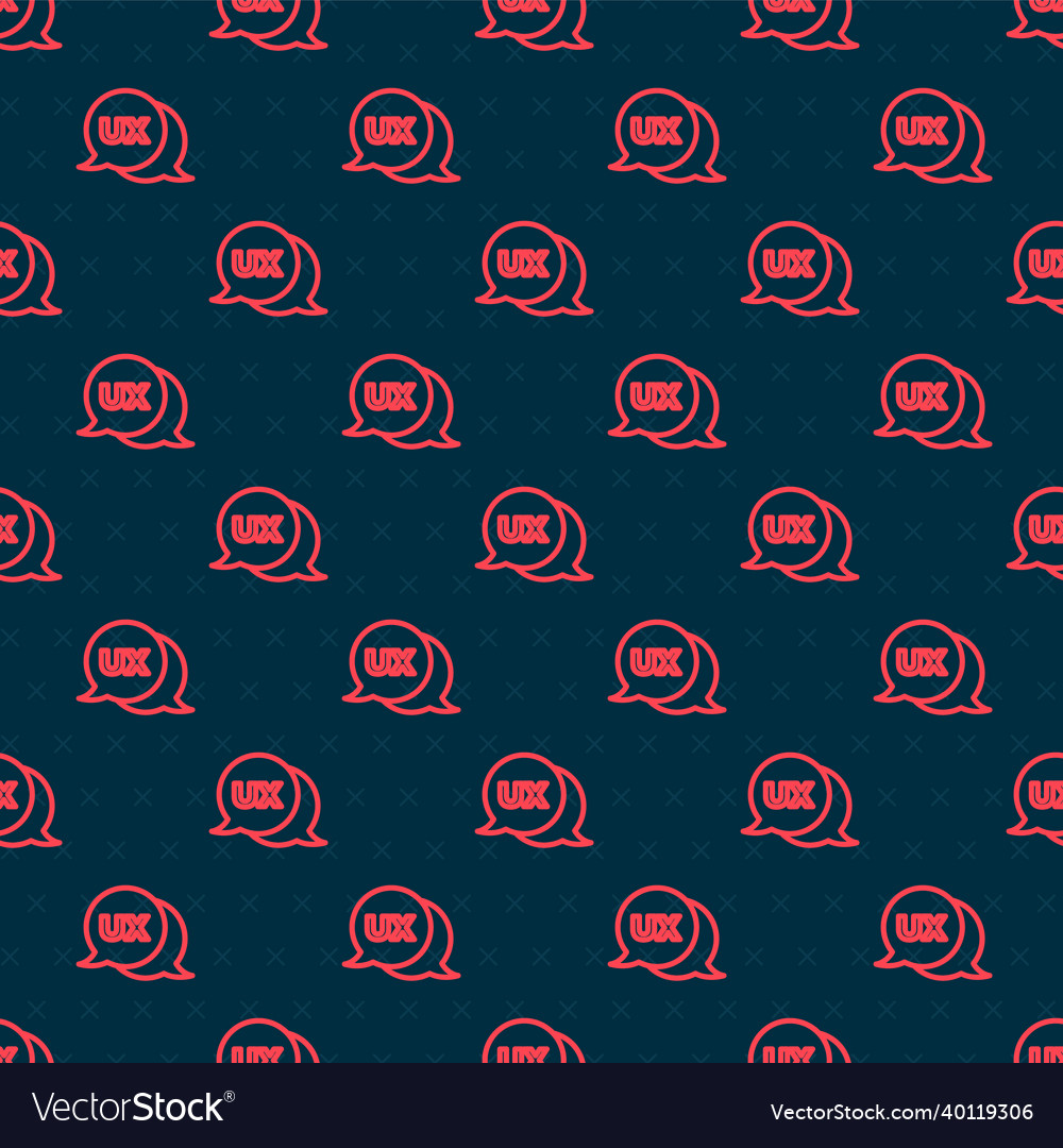 Red line ui or ux design icon isolated seamless vector image Red line ui or ux design icon isolated seamless
