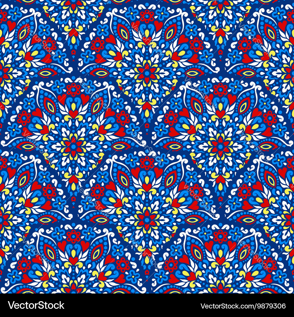 Seamless background with abstract ethnic pattern Vector Image