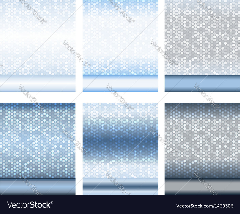 Set of luxury metallic backgrounds