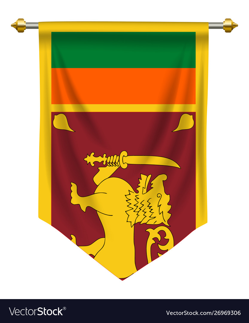 Sri lanka pennant Royalty Free Vector Image - VectorStock