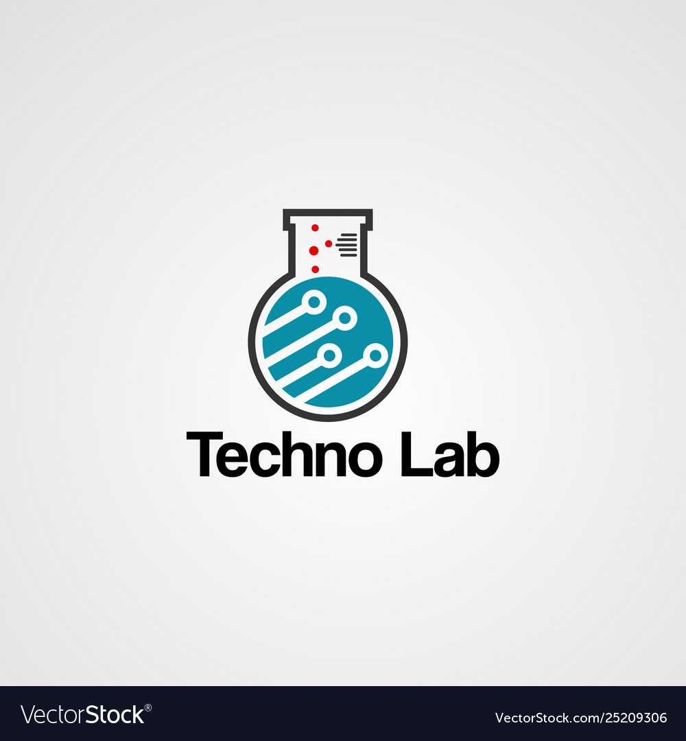 Tech Lab Circuit Logo Concept