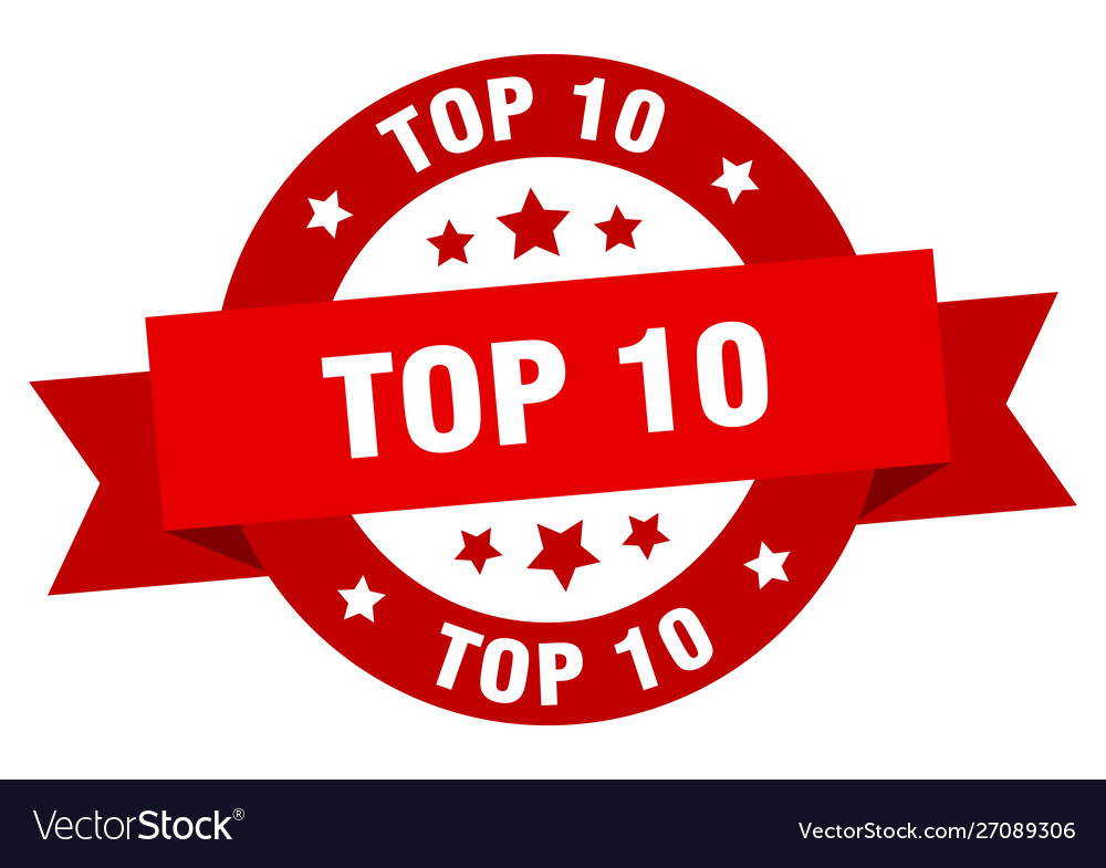 Top 10 Band rund rotes Schild