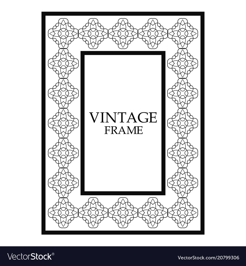 Vintage ornamental frame