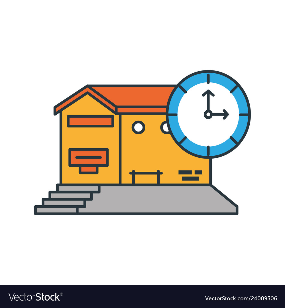 Warehouse building with chronometer timer