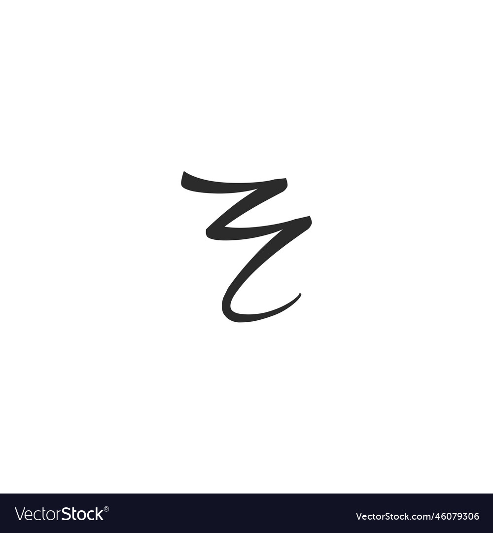 Zm Or Mz Logo And Icon Design Royalty Free Vector Image