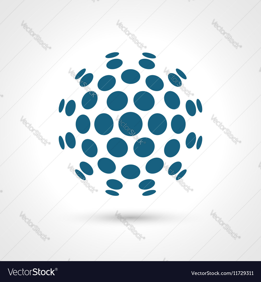 Abstract radial shape round elements