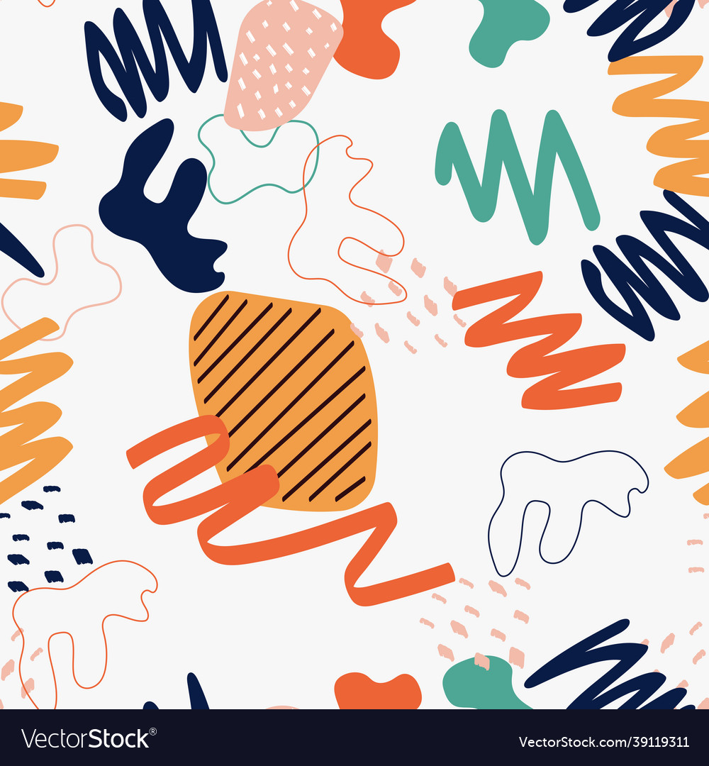 Abstract simple shape seamless pattern background vector image Abstract simple shape seamless pattern background
