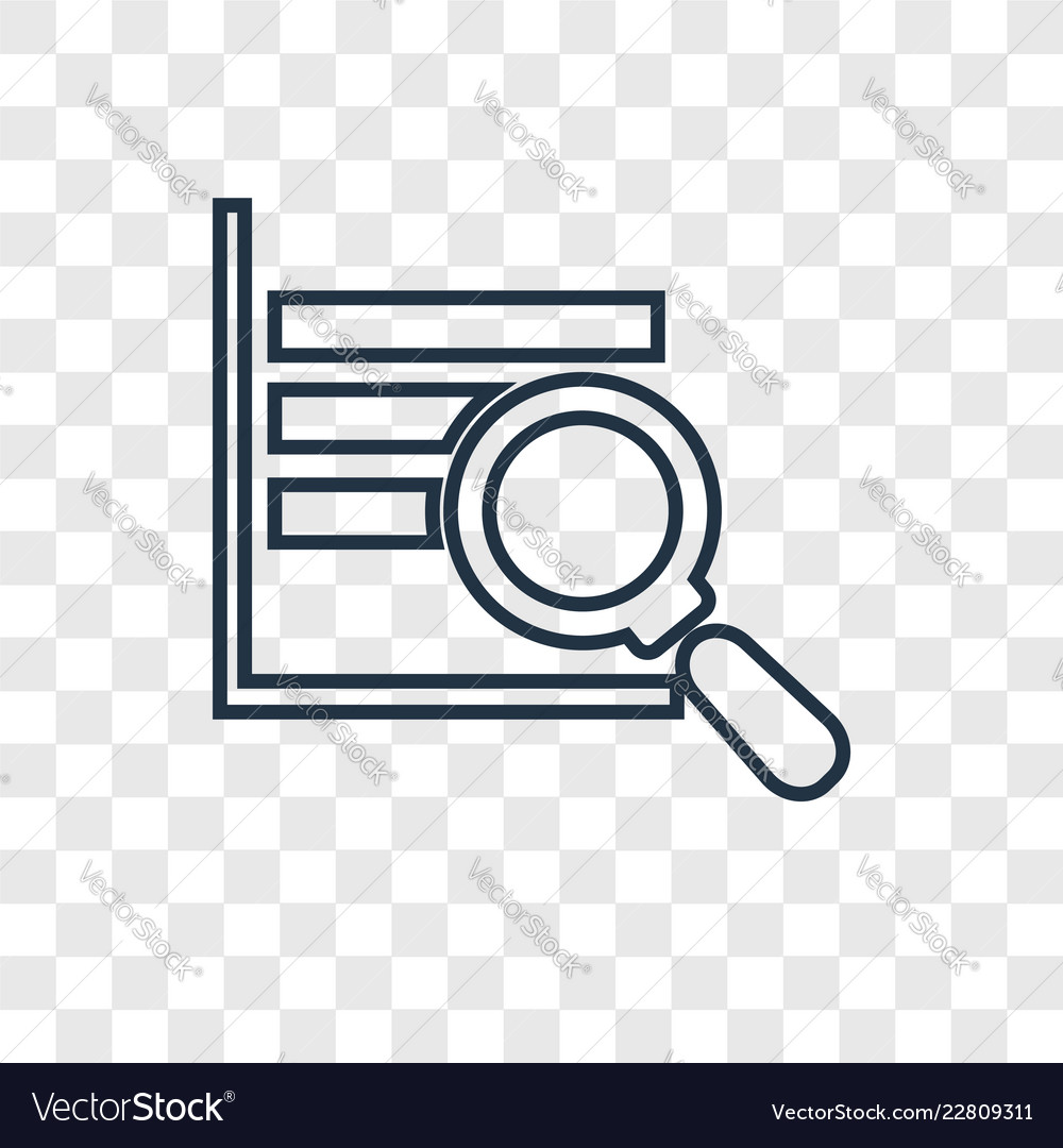Analytics concept linear icon isolated