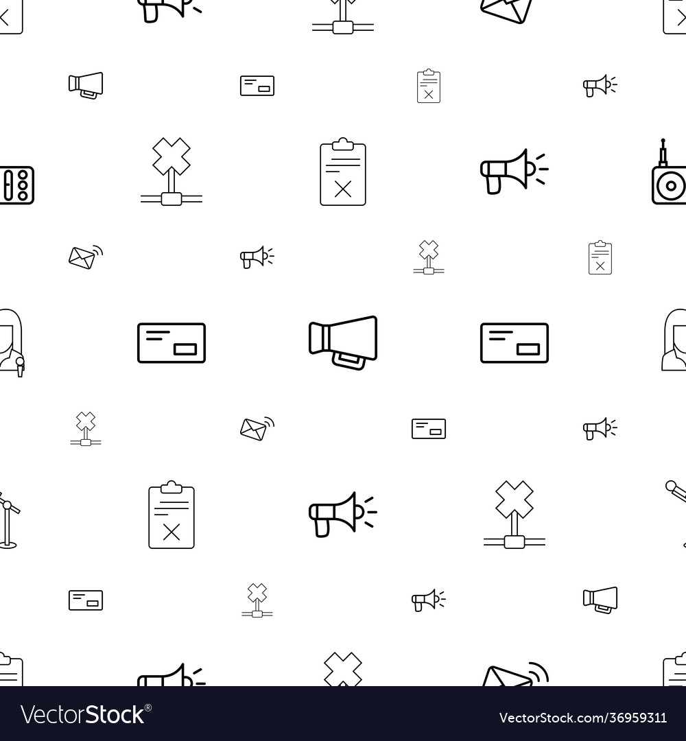 Communication icons pattern seamless white