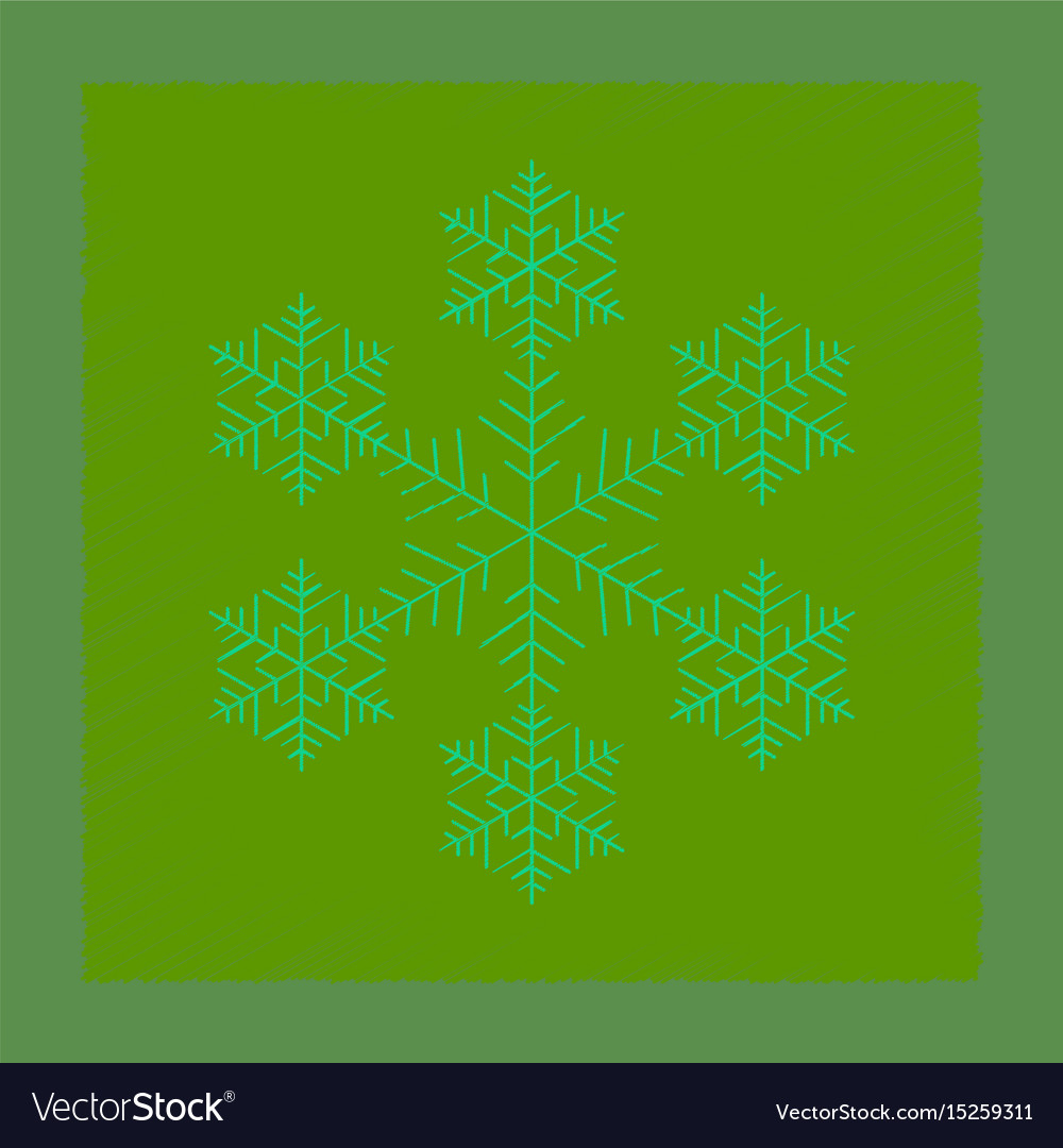 Flat shading style icon snowflake