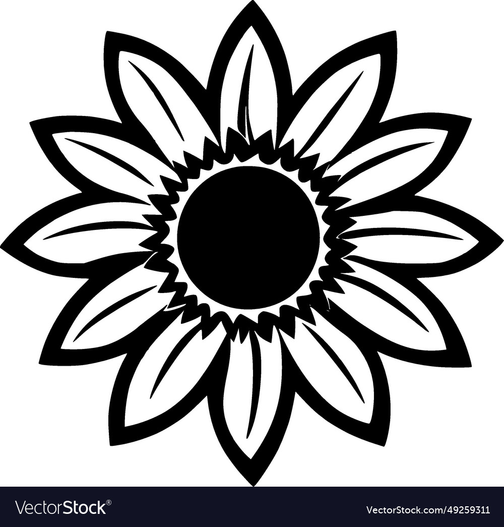 Flower - minimalist and simple silhouette