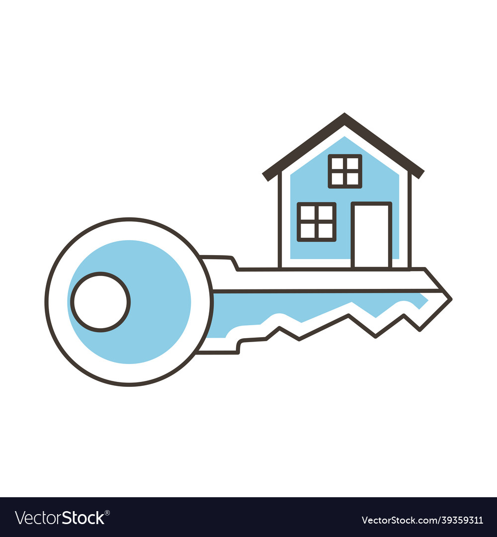 House with key door Royalty Free Vector Image - VectorStock