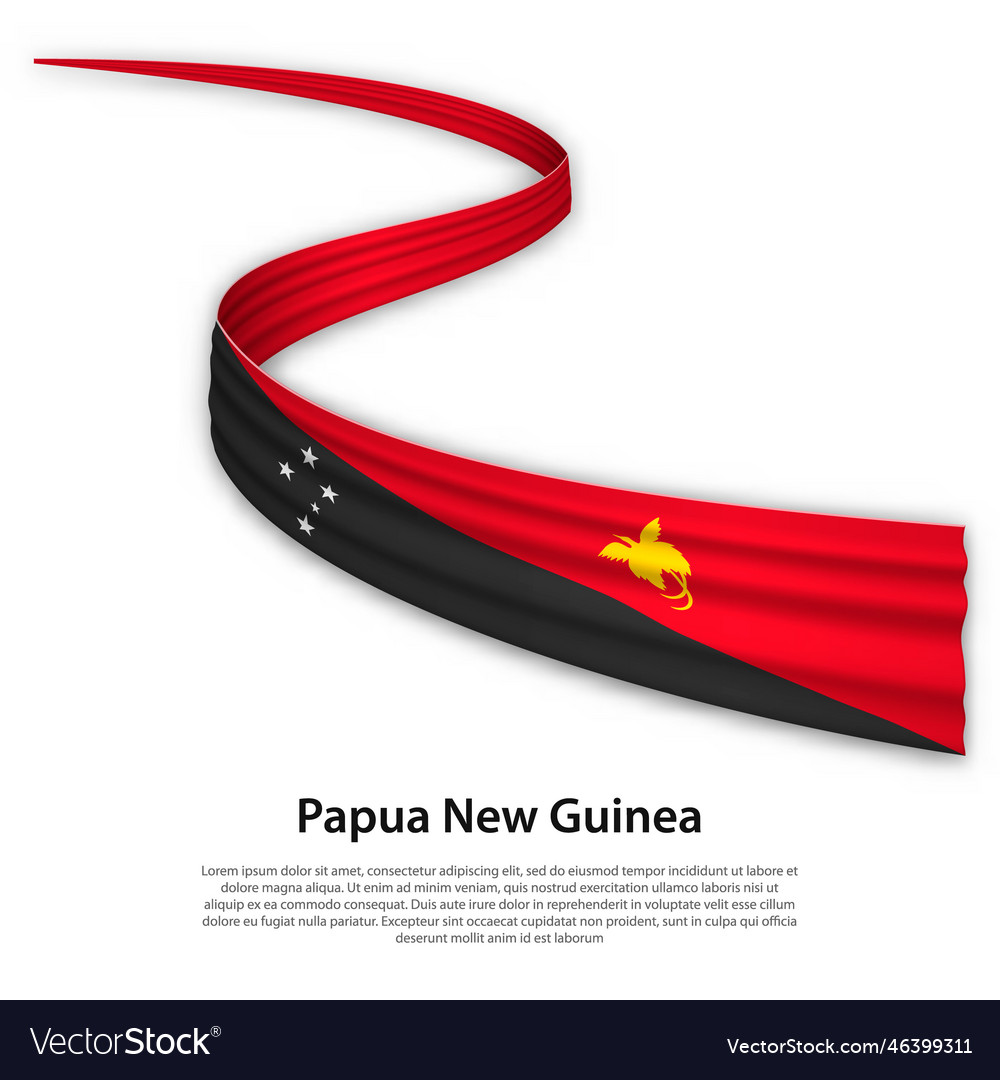 Papua New Guinea Flagge Band Banner
