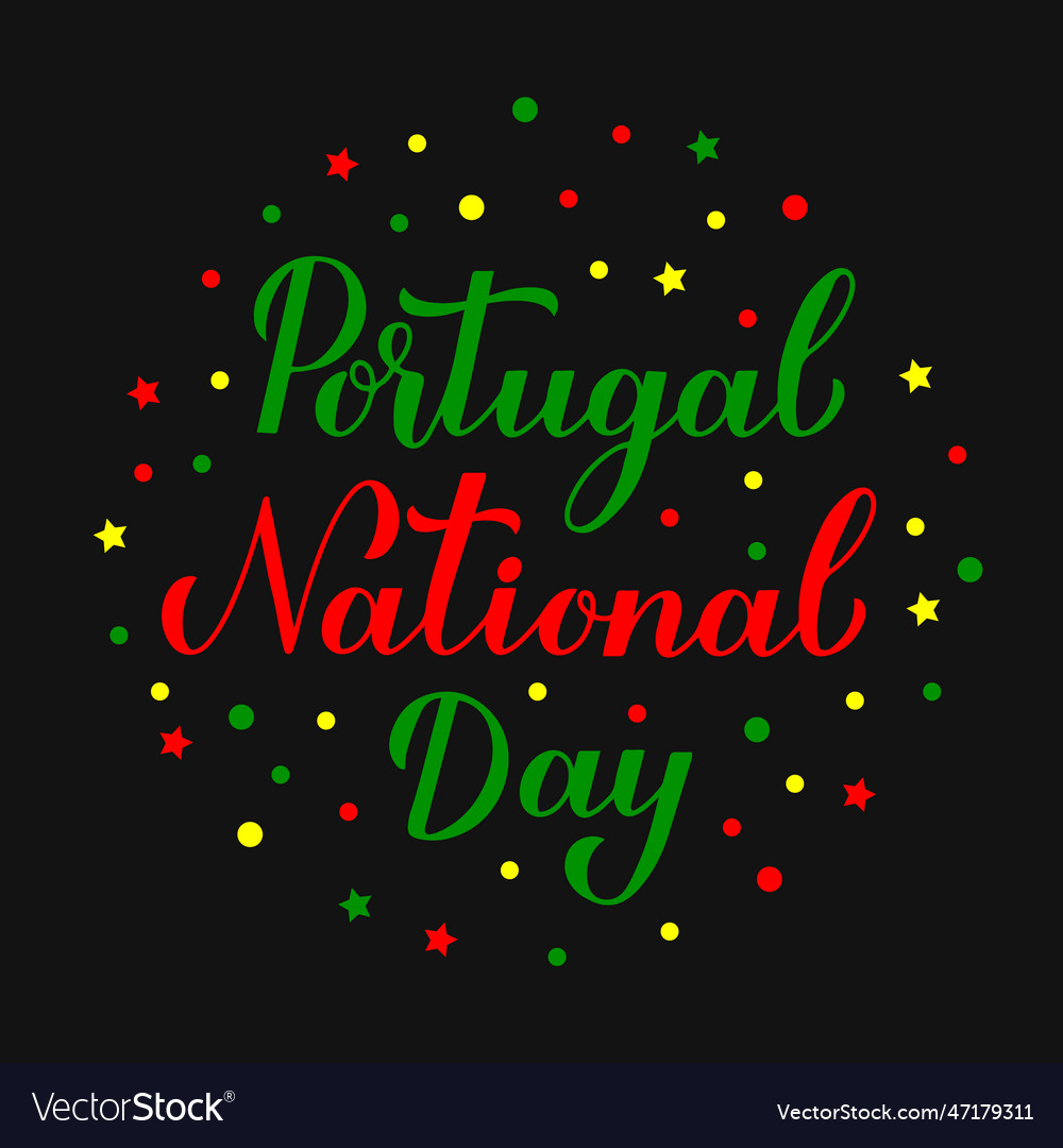 Portugal national day calligraphy hand lettering