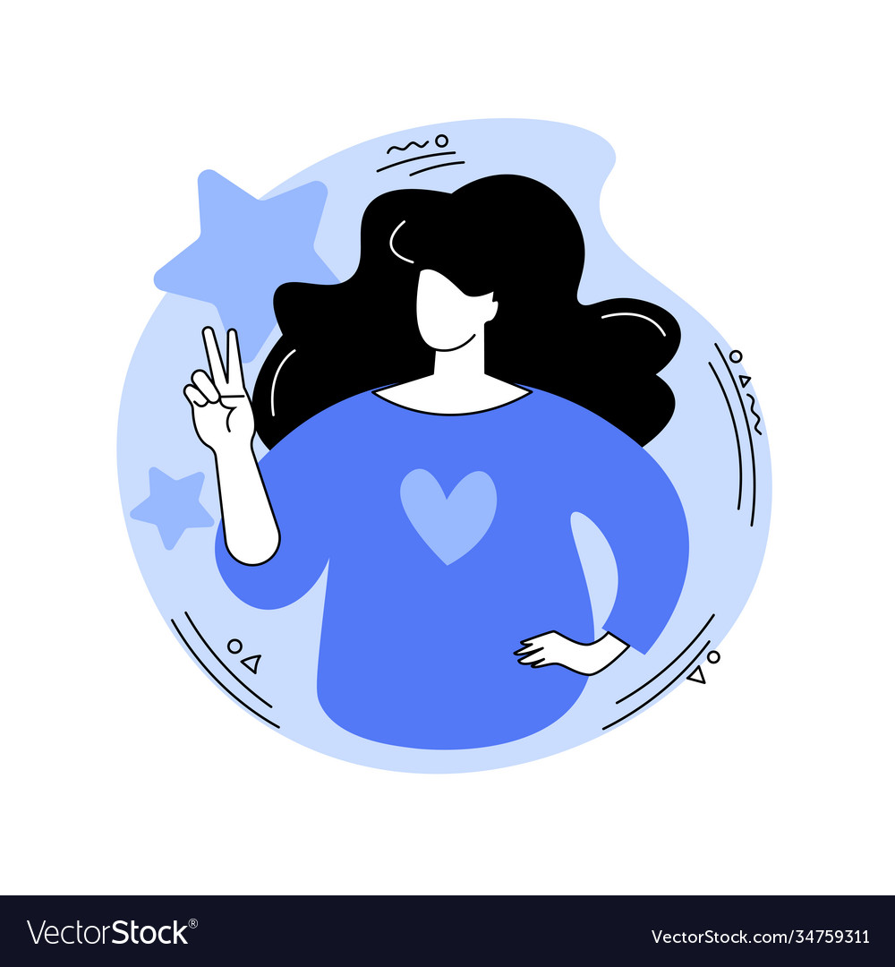 Self-image abstract concept vector image Self-image abstract concept