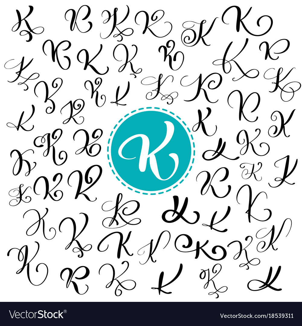 calligraphy letter k