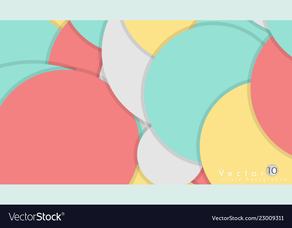 Simple and colorful circles background design vector image Simple and colorful circles background design