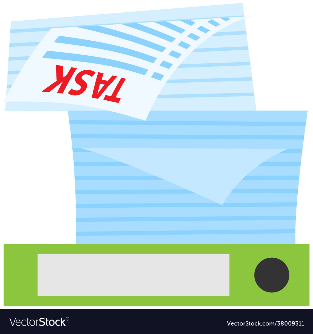 Stack documents and assignments on folder vector image Stack documents and assignments on folder