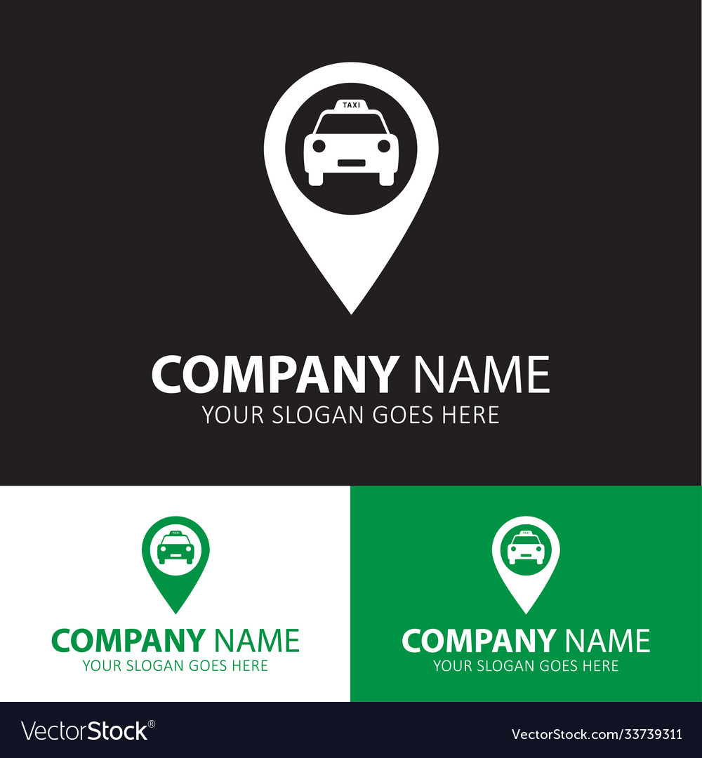 Taxi map pointer icon for web and mobile